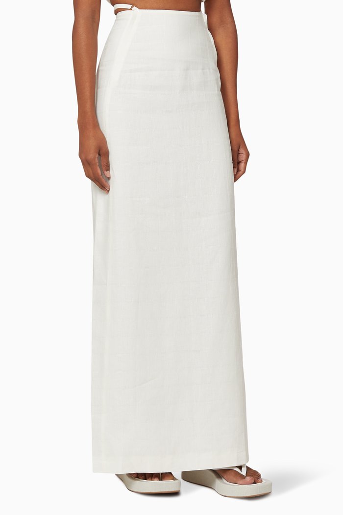 La Jupe Novio in Viscose, White