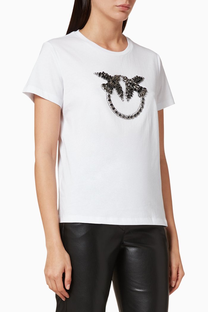 

Quentin Crystal Embellished T-shirt, Black
