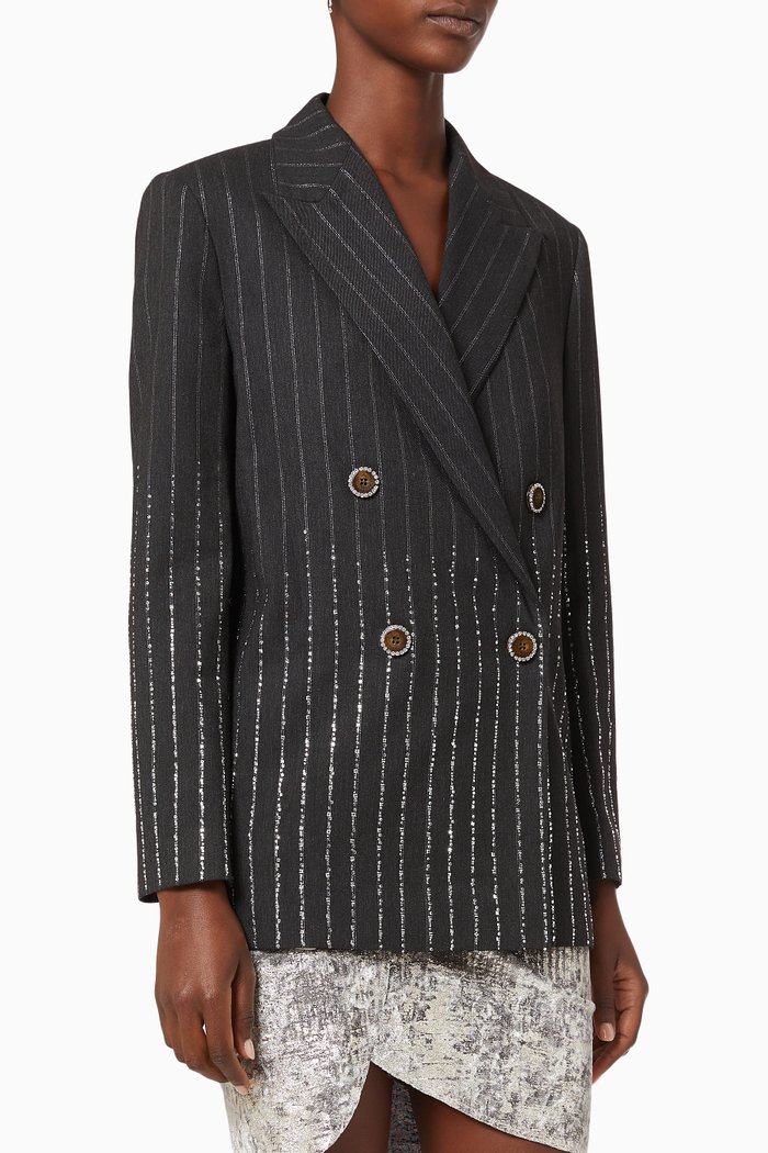 

Rachel 1 Pinstripe Jacket, Black