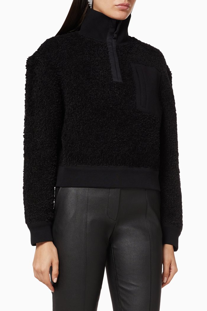 

Half-zip Fleece Turtleneck, Black