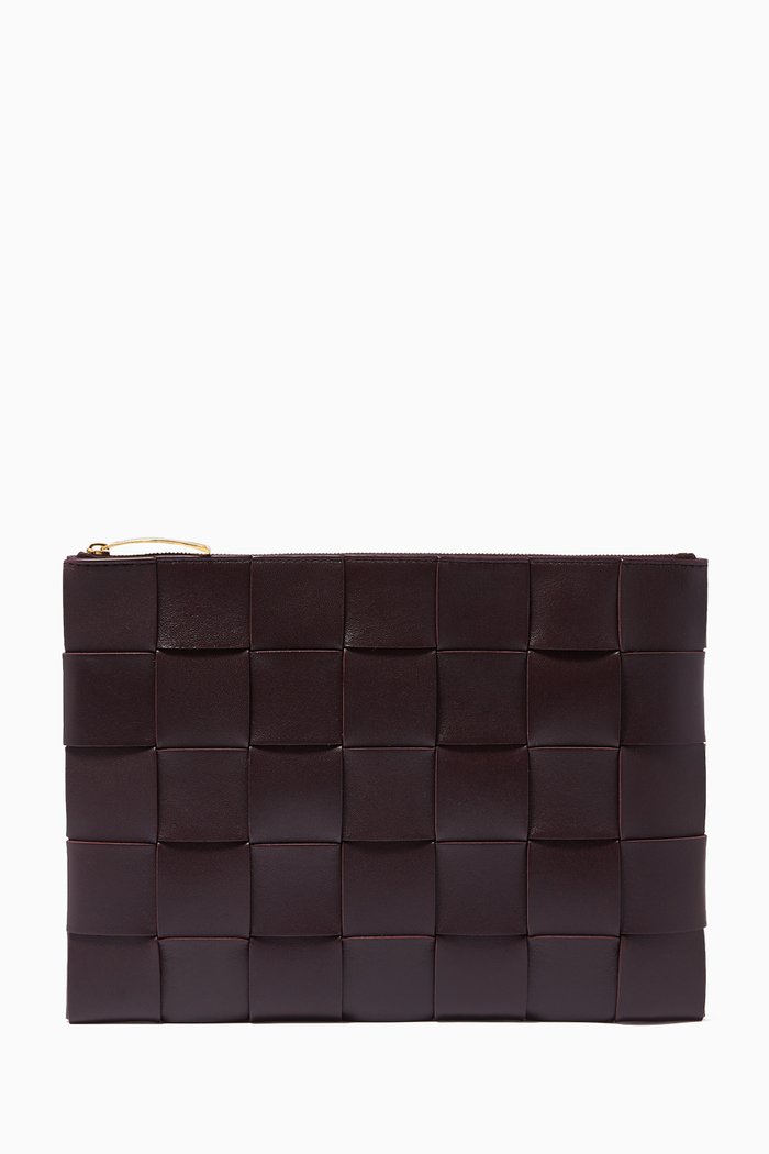 

Pouch in Intrecciato Nappa, Purple