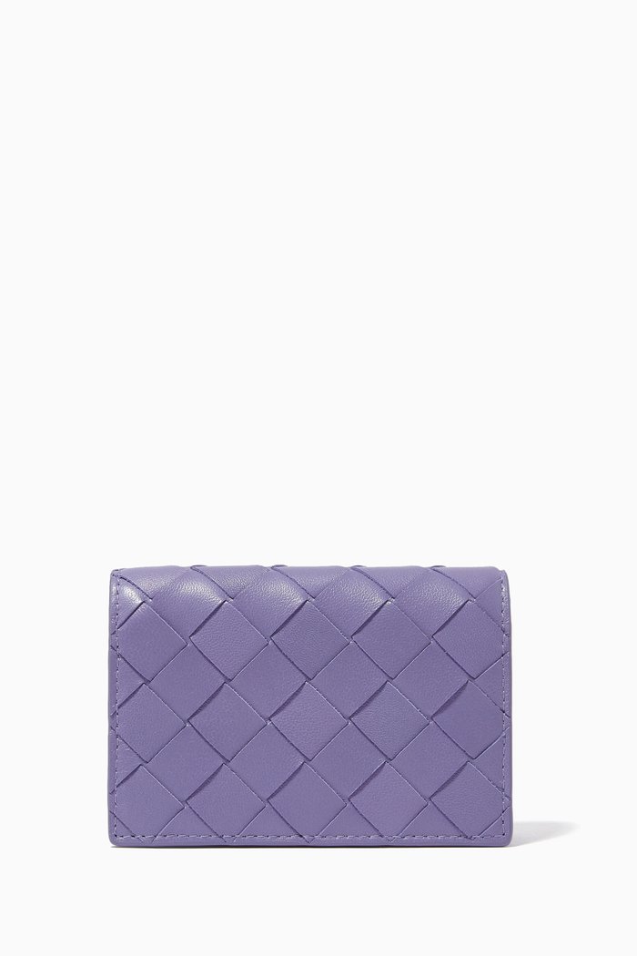 

Card Case in Intrecciato Nappa, Purple
