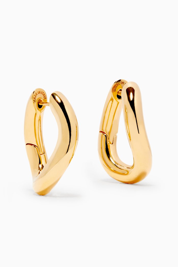 Loop XS Earrings in Shiny Brass, Gold