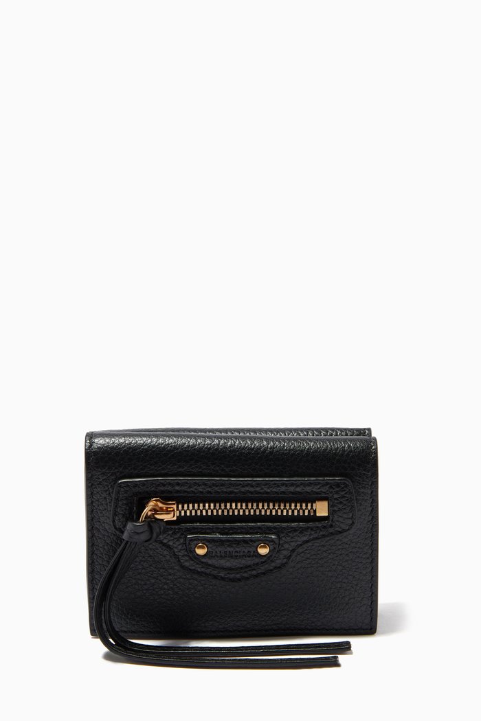

Neo Classic Mini Wallet in Grained Calfskin, Black