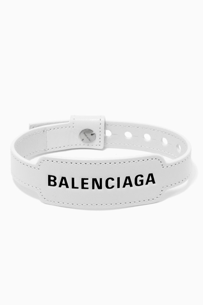 

Cash Bracelet in Smooth Calfskin, White