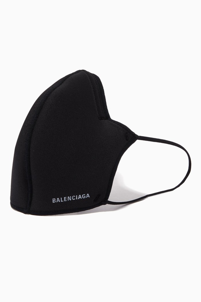 

Balenciaga Care Mask in Neoprene, Black