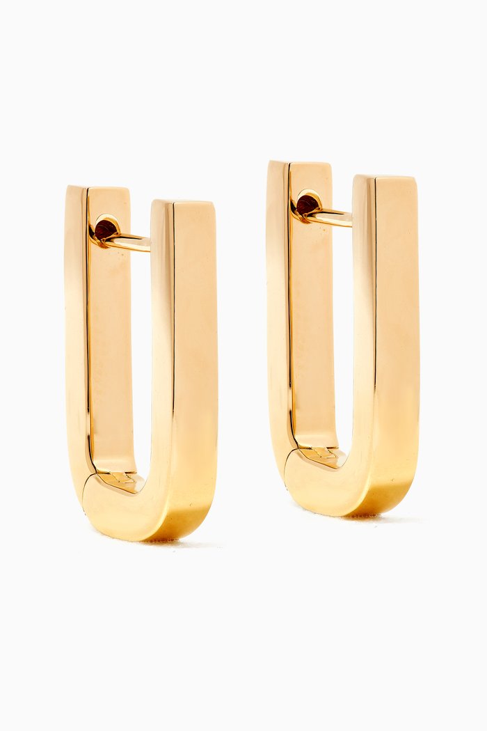 

Chunky Square Hoops in 14kt Yellow Gold Vermeil