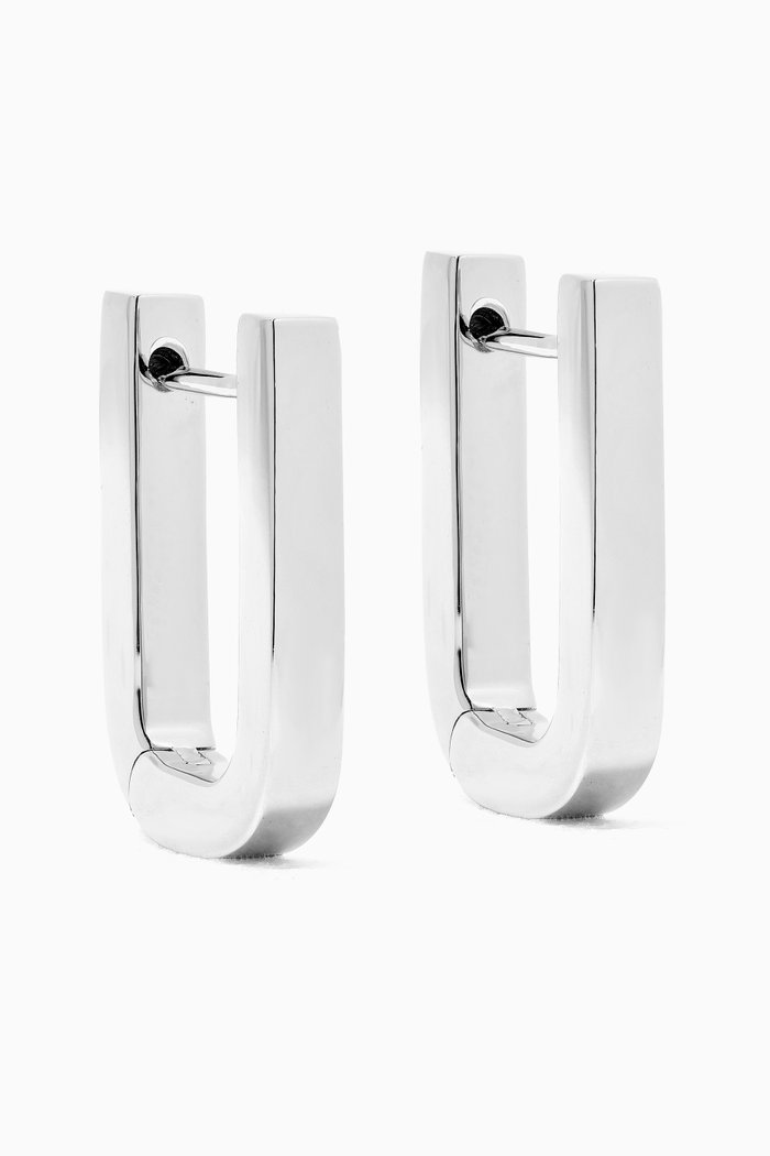 

Chunky Square Hoops in Sterling Silver