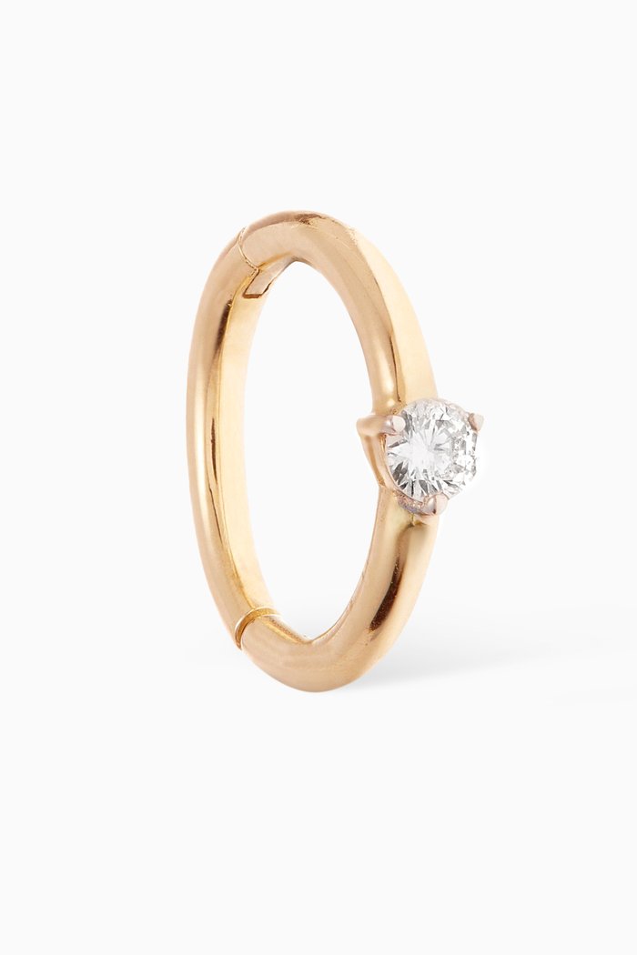 

Diamond Seamless Single Hoop in 9kt Yellow Gold