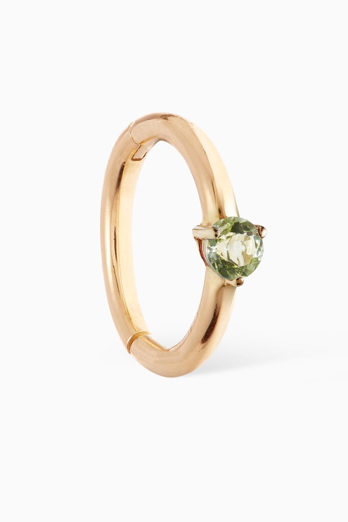 

Peridot Seamless Single Hoop in 9kt Yellow Gold