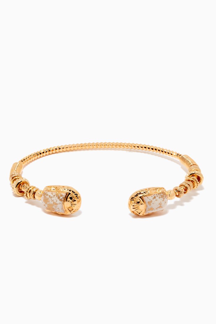 

Duality Scaramouche Twist Bracelet in 24kt Gold Plating