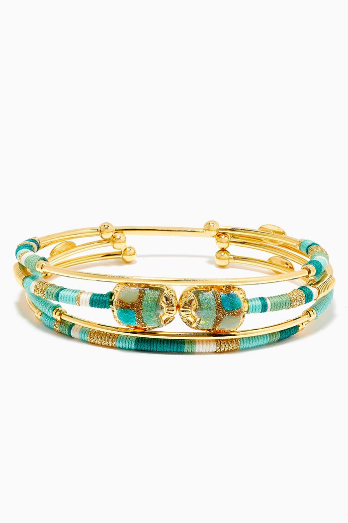 

Stack Bracelet, Set of 3, Blue