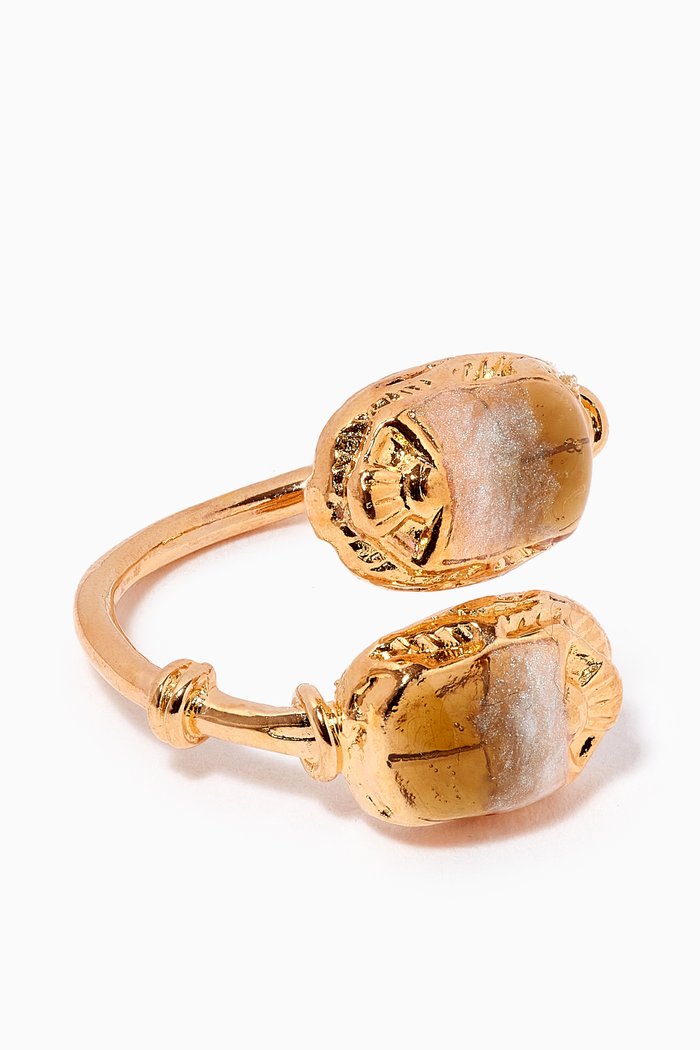 

Duality Scaramouche Ring in 24kt Gold Plating