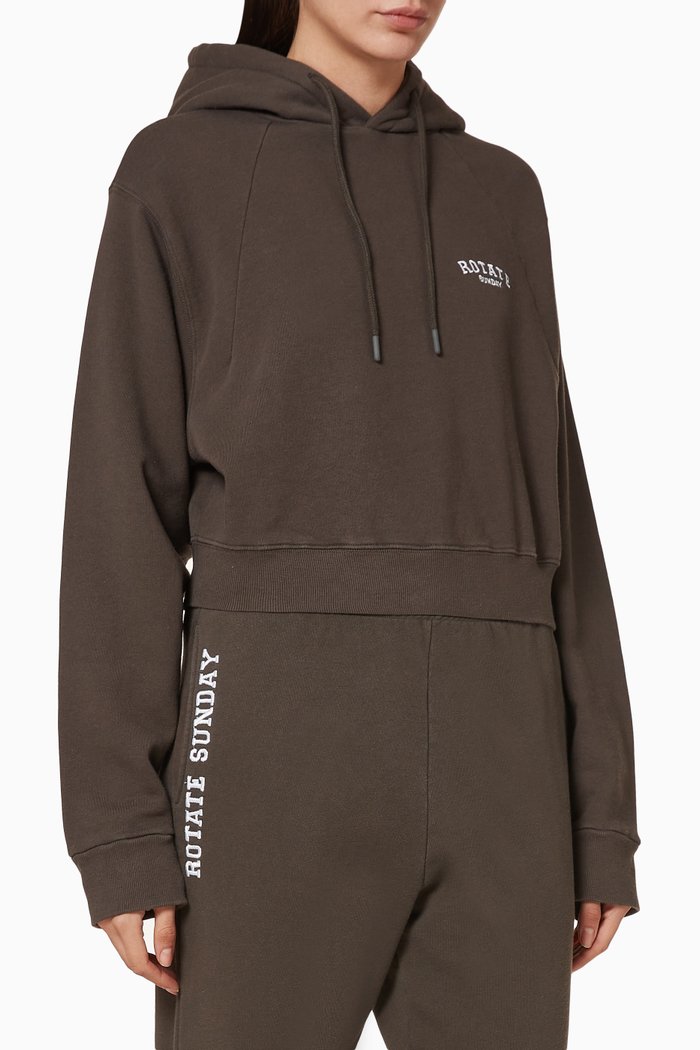 

Viola Cropped Hoodie, Black