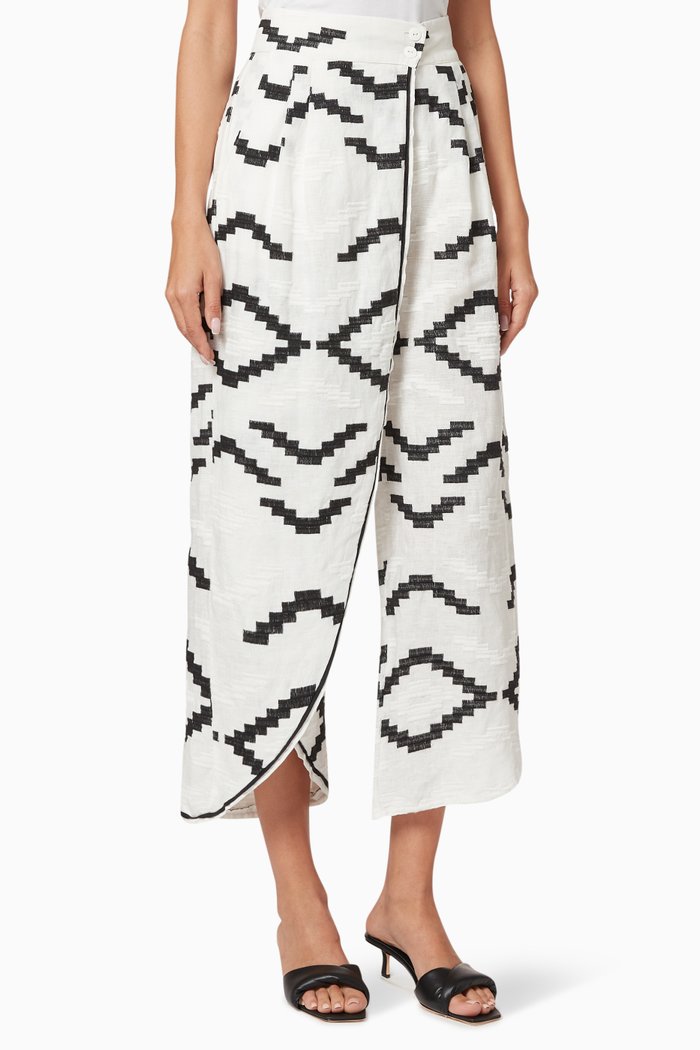 

Printed Cotton Culottes, Black
