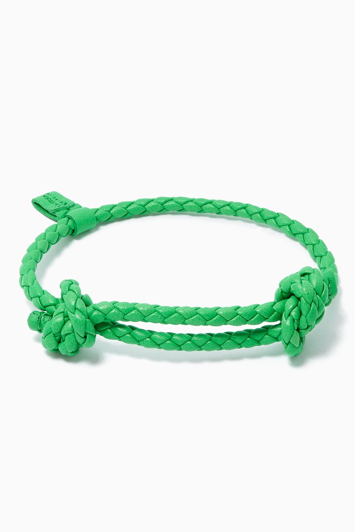 

Bracelet in Intrecciato Nappa, Green