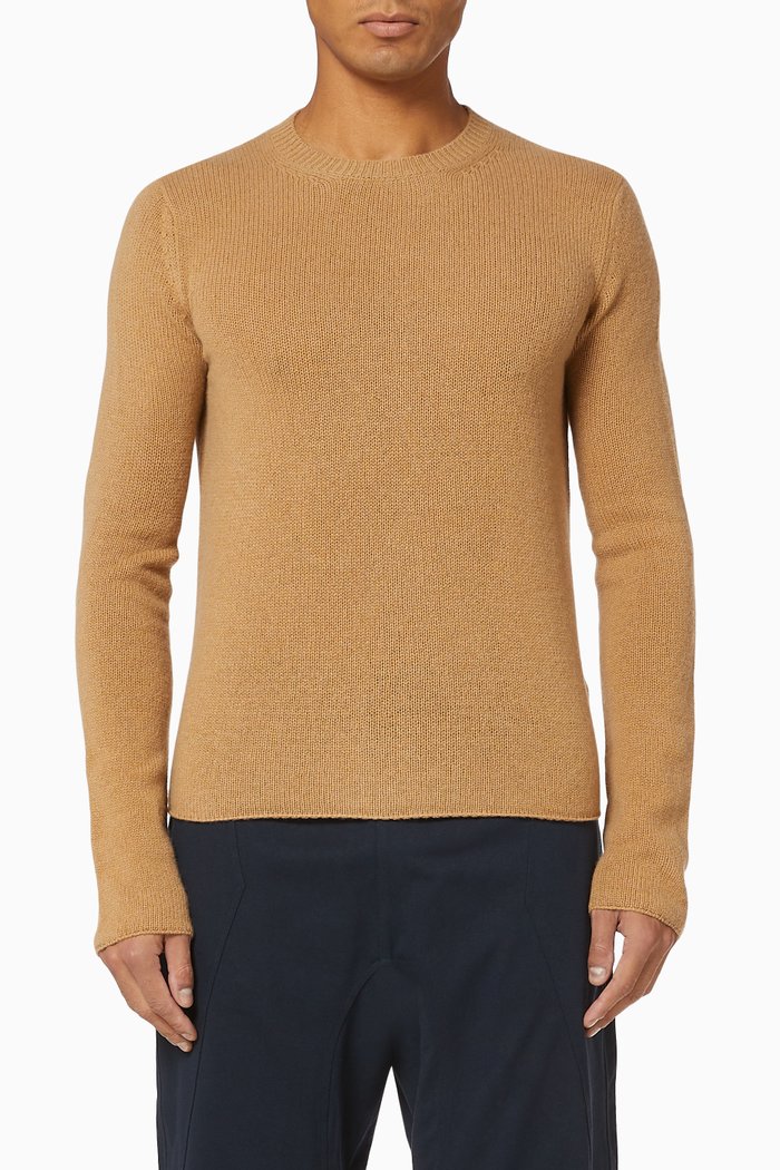 Cashmere Knit Crewneck Sweater, Brown