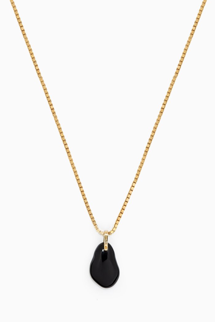 

Onyx Pendant in 18kt Gold Plated Silver, Neutral