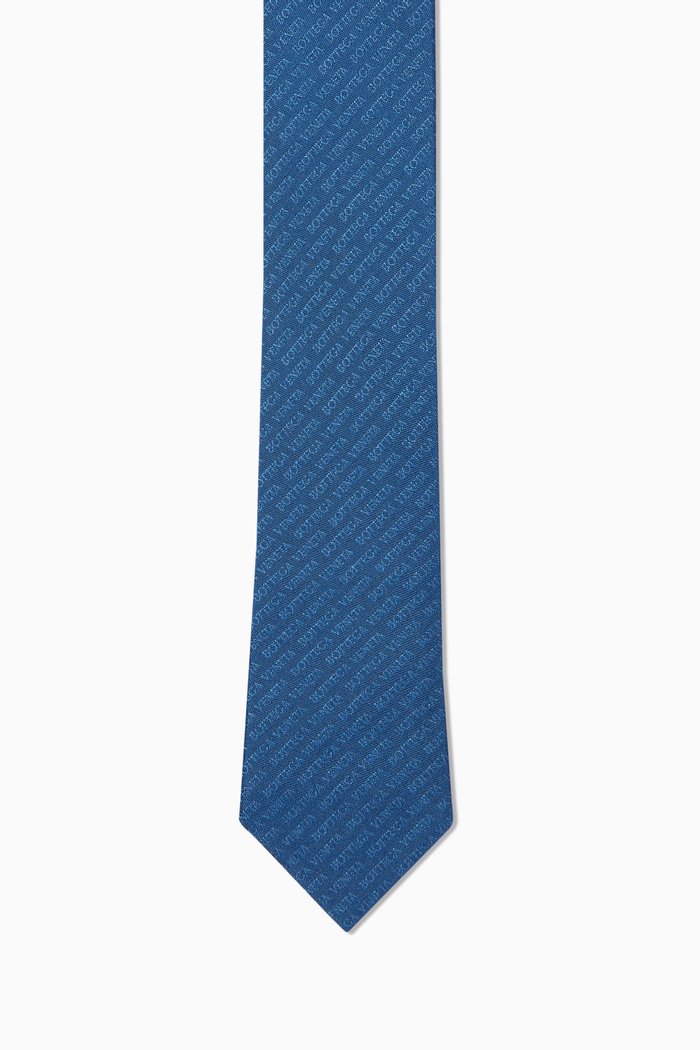 

Tie in Silk Jacquard, 5.5cm, Blue