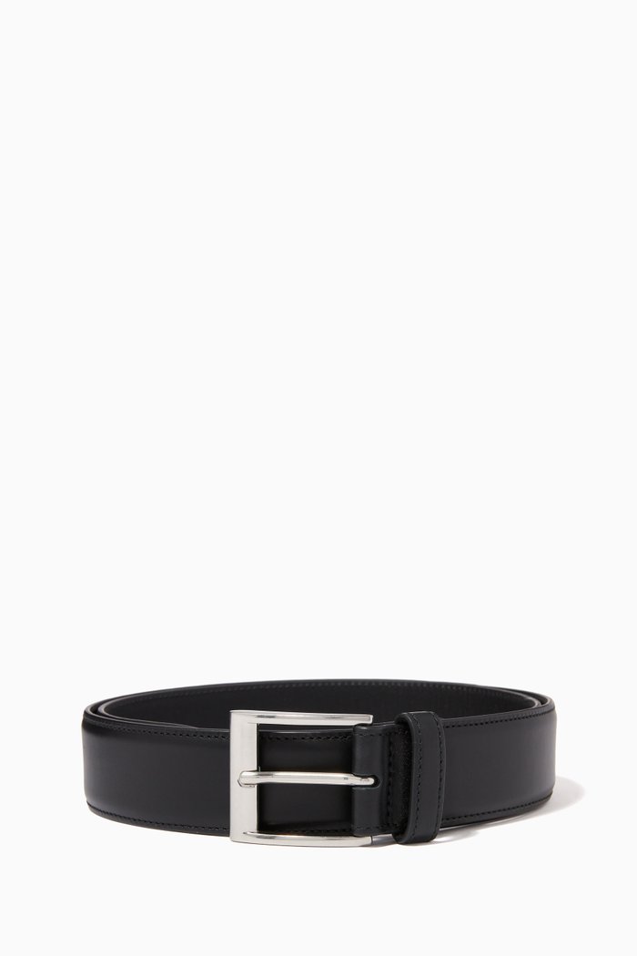 

Formal Belt in French Calf Leather, Black