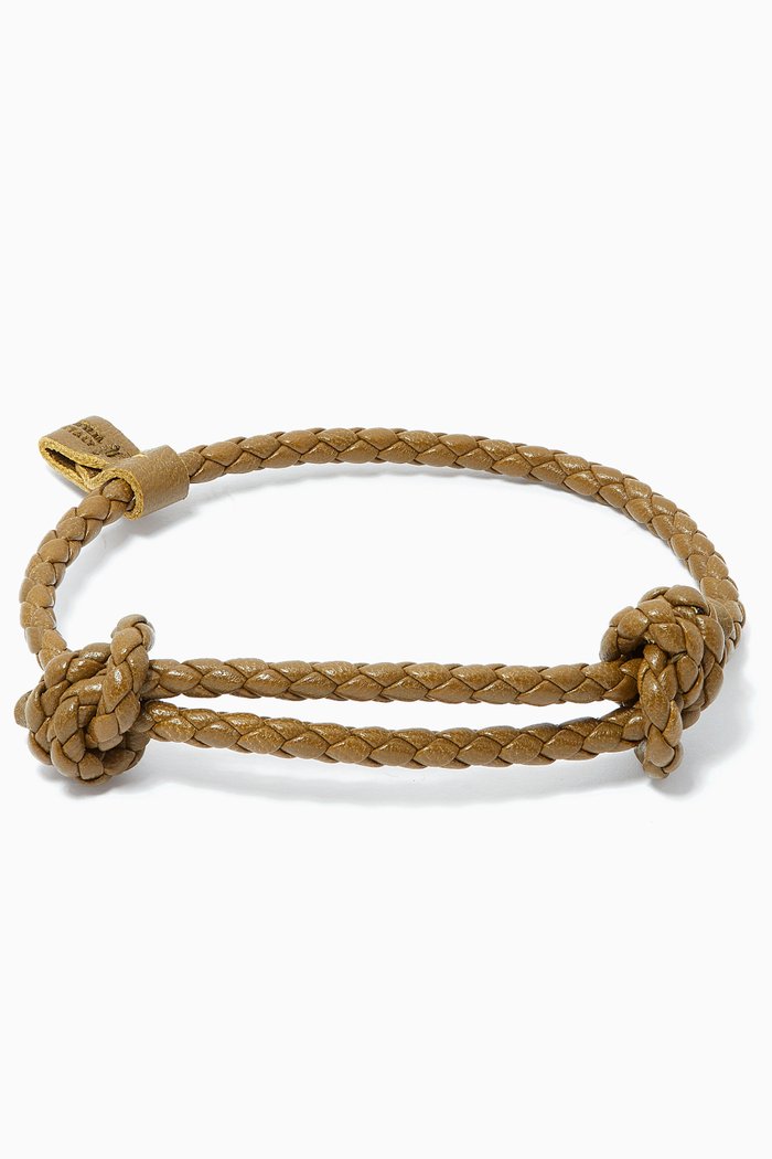 Bracelet in Intrecciato Nappa, Brown