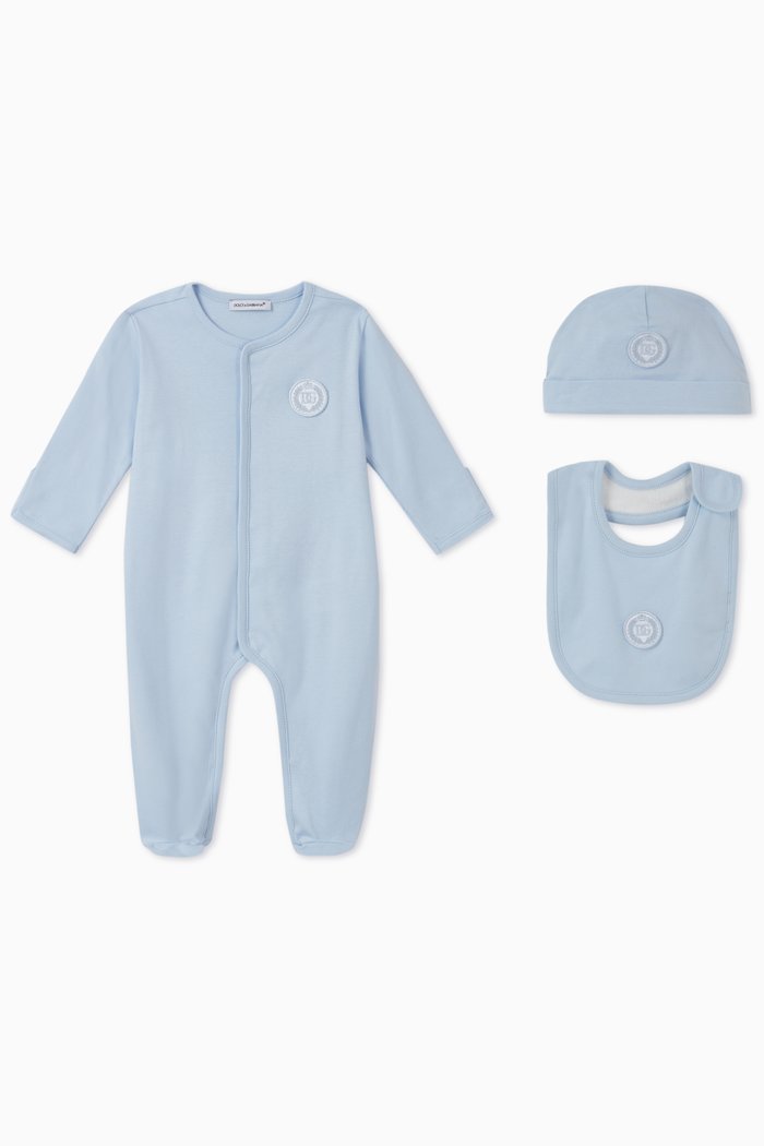 3-piece Jersey Gift Set with DG Laurel Patch, Blue