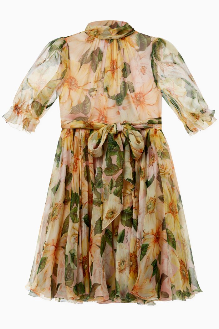 

Camellia Silk Chiffon Midi Dress, Yellow