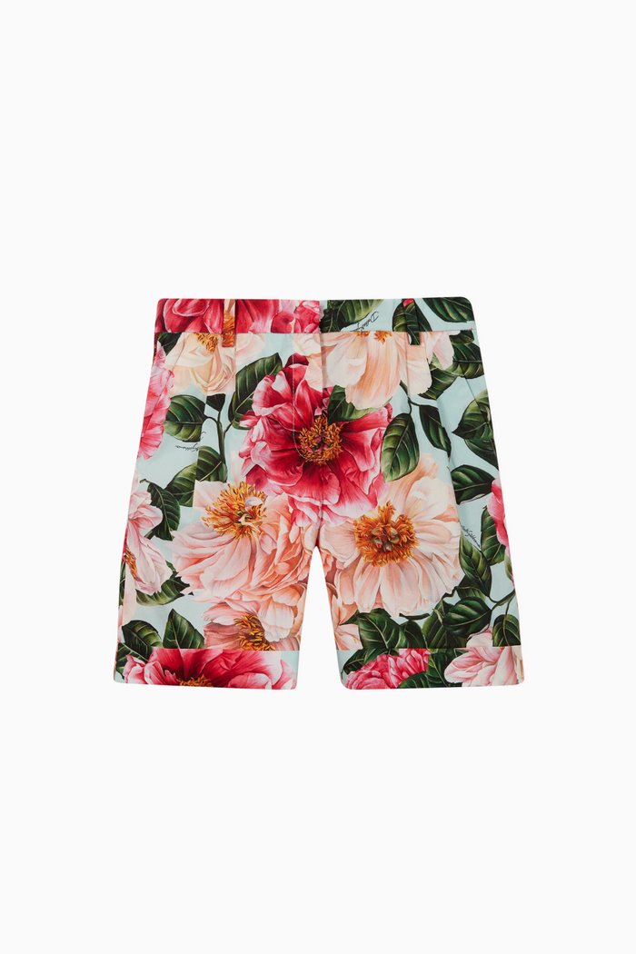 

Camellia Cotton Poplin Shorts, Multicolour