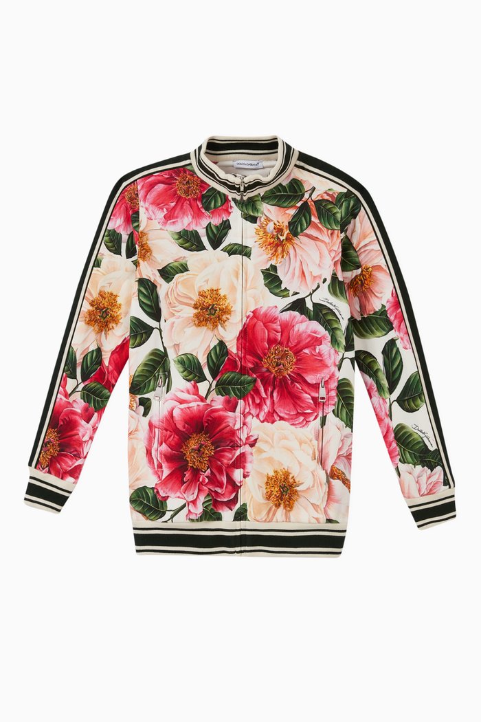 

Camellia Interlock Zip-up Sweatshirt, Multicolour
