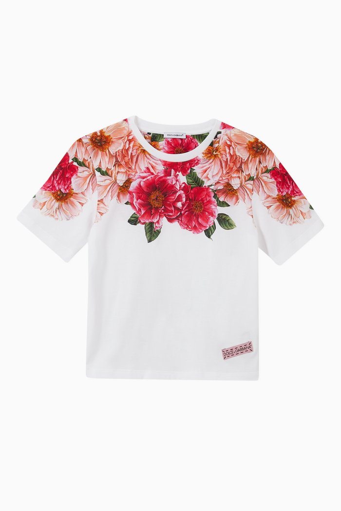 

Camellia Jersey T-shirt, White
