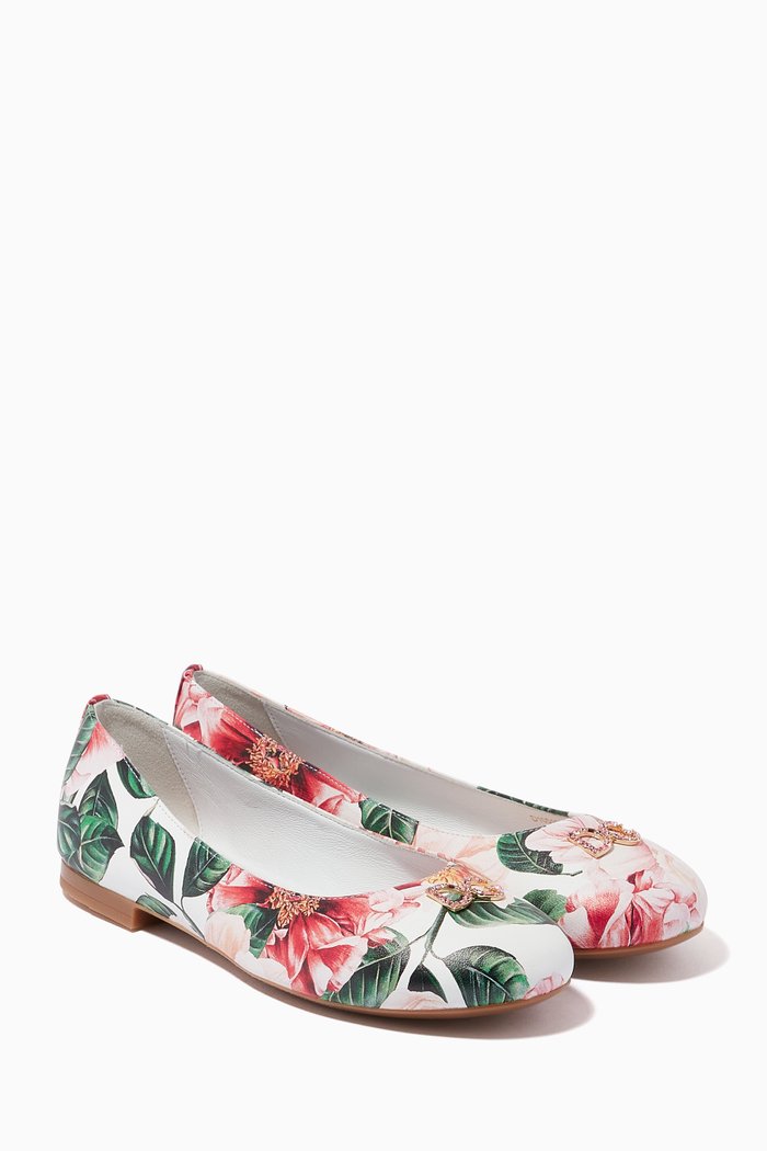 

Ballet Flats in Camellia Nappa, Multicolour