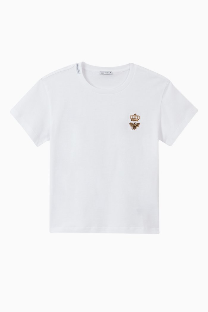 

Crown Bee Logo T-Shirt, White
