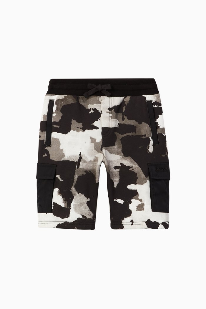 

Camouflage Cotton Jogging Shorts, Multicolour