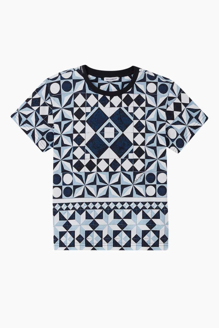 

Majolica Cotton T-shirt, Blue