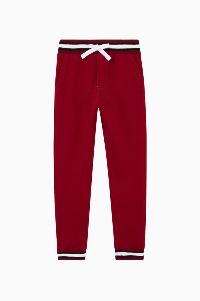 

Jogging Pants with D&G Signature in Jersey, Red