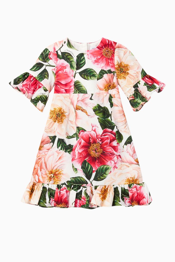 

Camellia Cotton Poplin Dress with Bloomers, Multicolour
