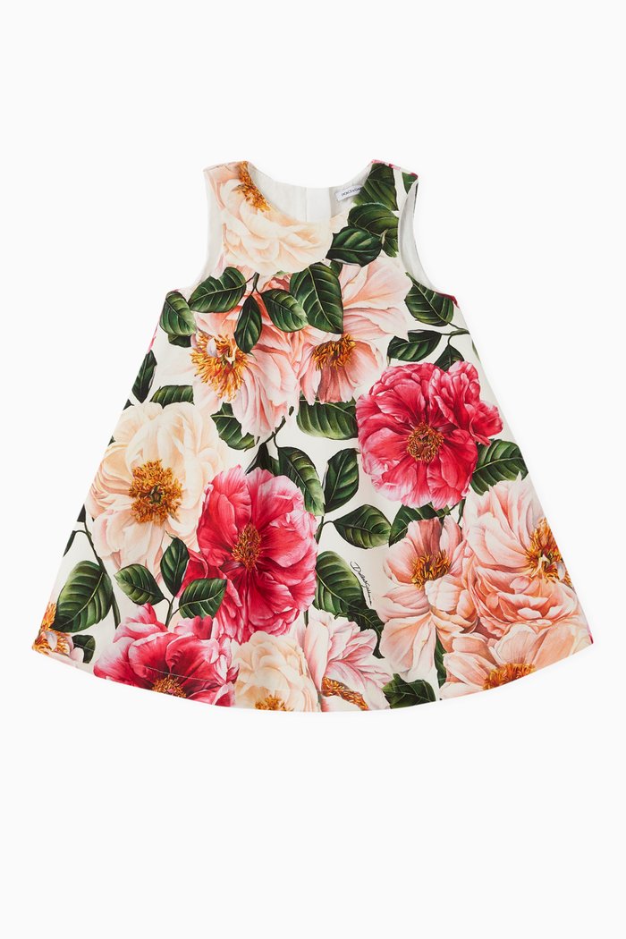Dress with Bloomers in Camellia Print Interlock, Multicolour