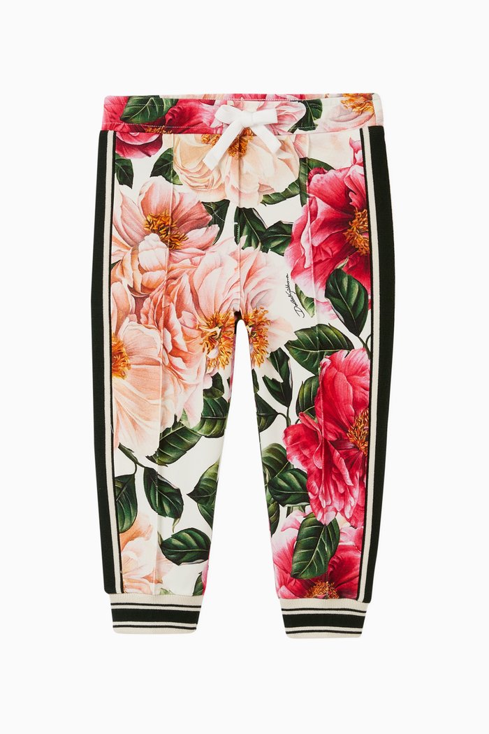 Camellia Interlock Jogging Pants, Multicolour