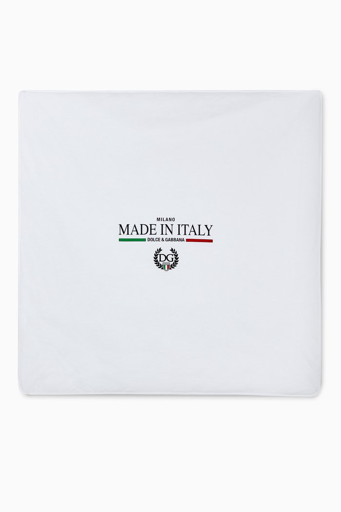 

Made In Italy Blanket in Cotton Jersey, White