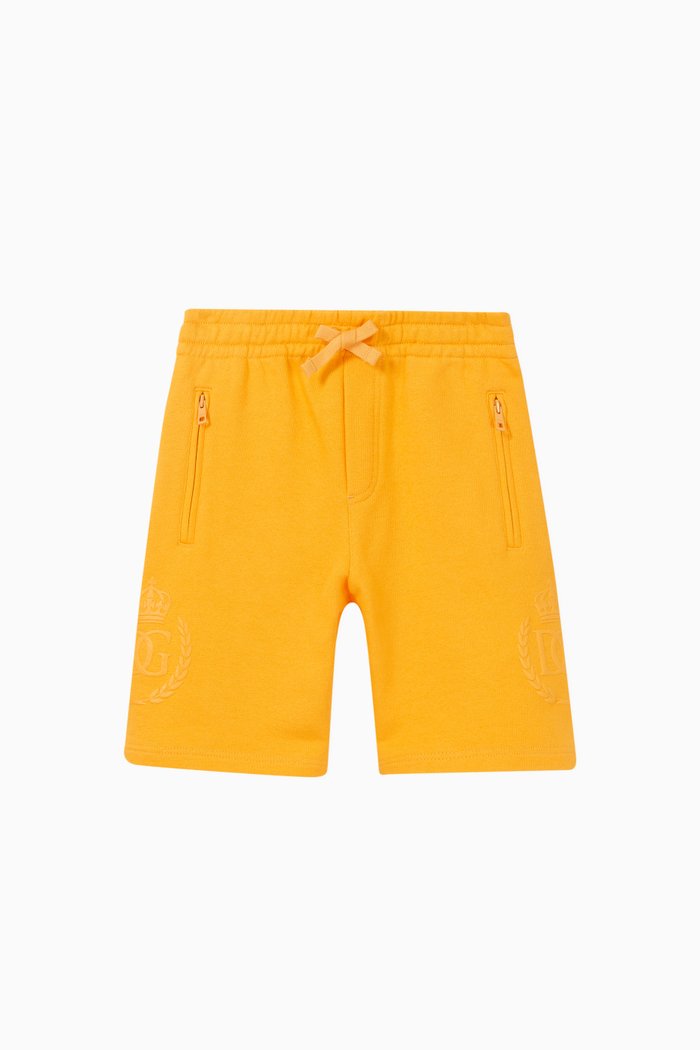 

Crown Logo Cotton Shorts, Orange