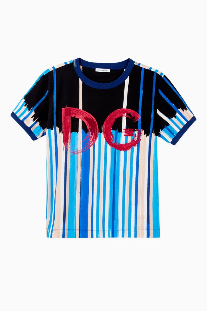 

DG Brushstroke-print T-shirt in Cotton Jersey, Multicolour
