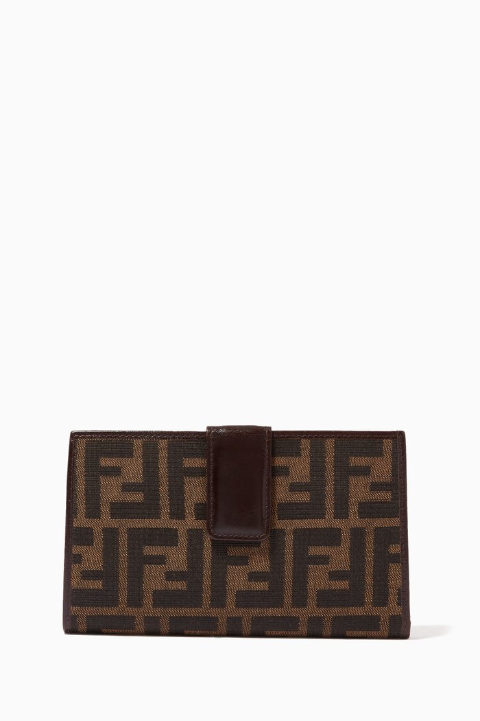 FF Wallet in in Zucchino Canvas, Brown
