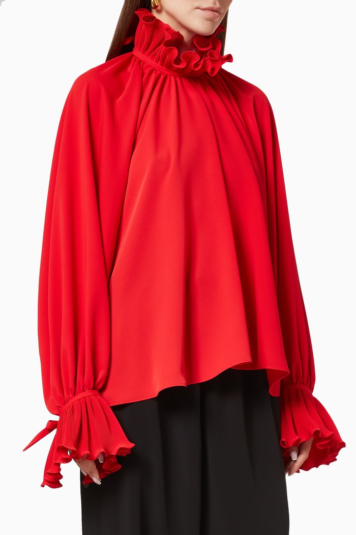 Painted Fetish Top in Polyester, Red