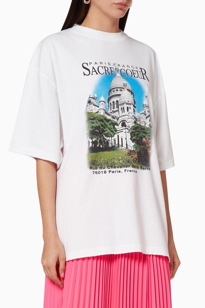 

Sacré Cœur XL Fit T-Shirt in Vintage Jersey, White