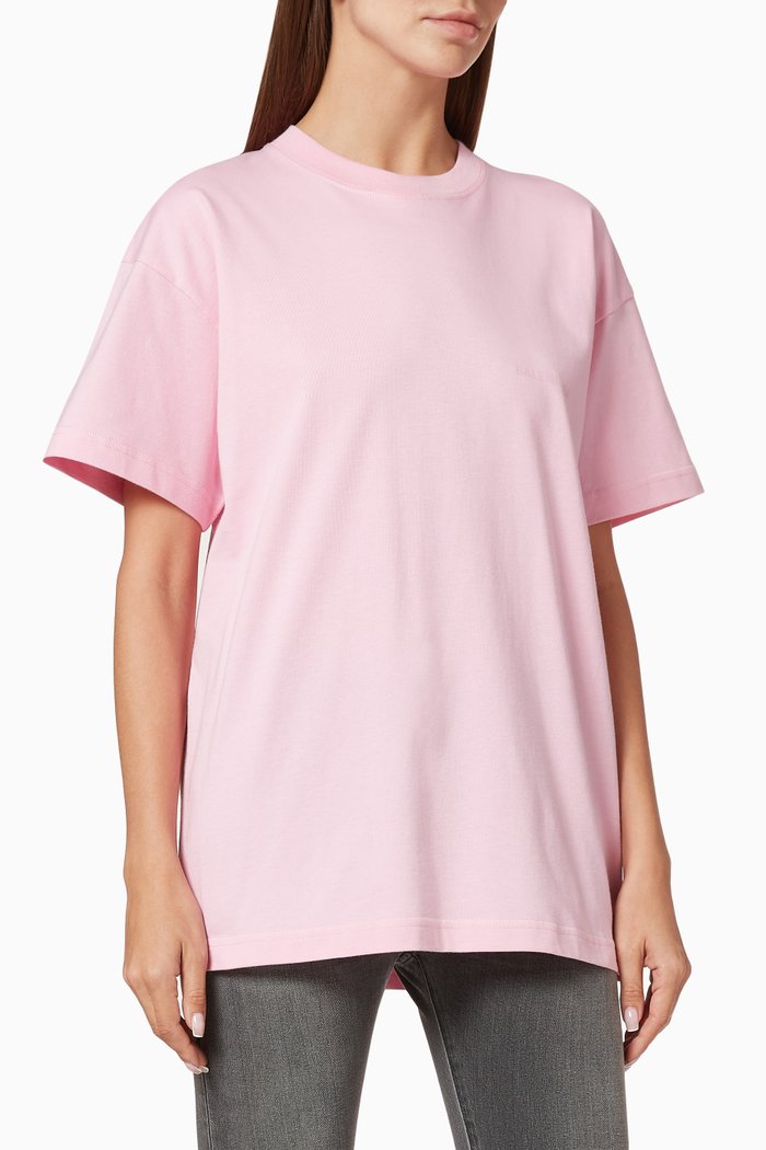 

Logo Medium Fit T-Shirt in Vintage Jersey, Pink