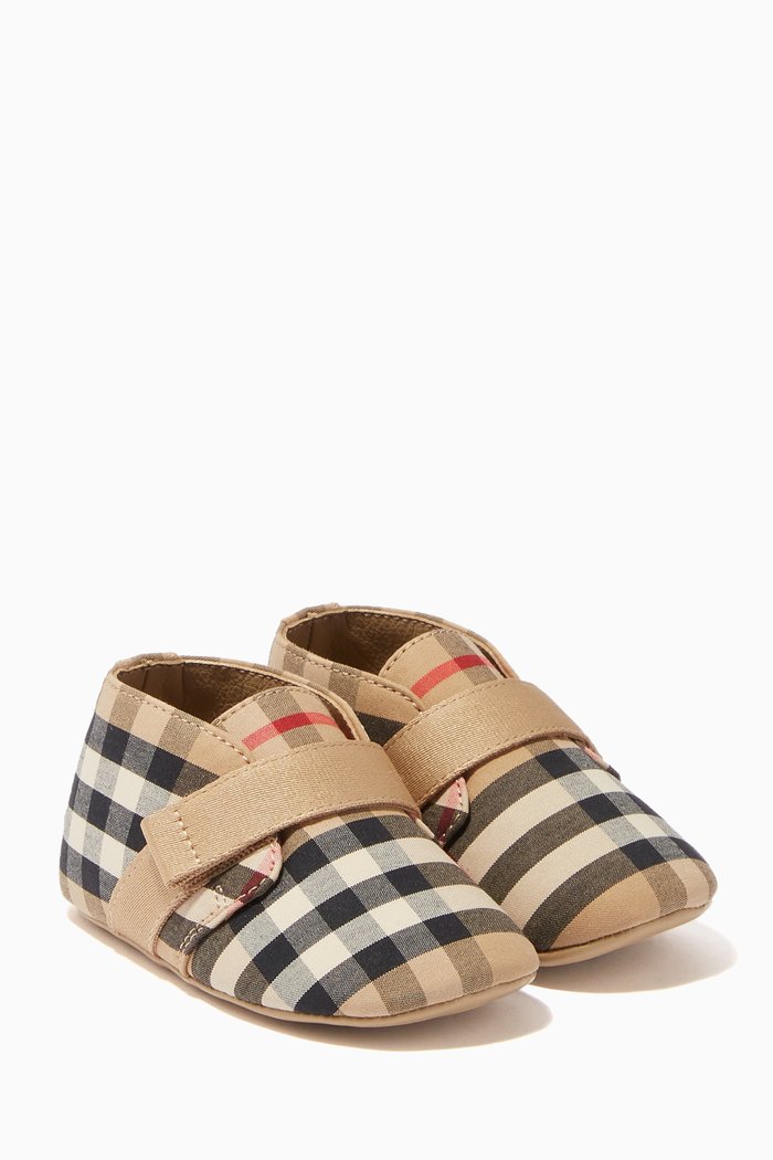 

Booties in Vintage Check Cotton, Neutral