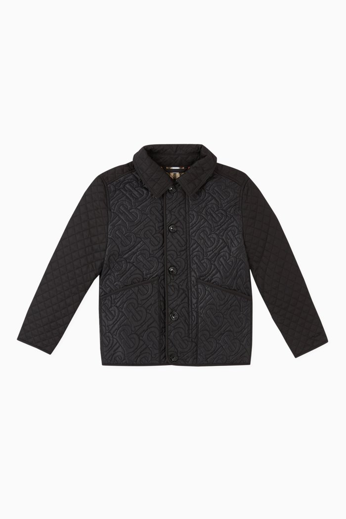 

Monogram Quilted Recycled Nylon Jacket, Black