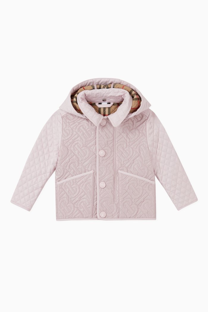 Monogram Quilted Recycled Nylon Jacket, Pink