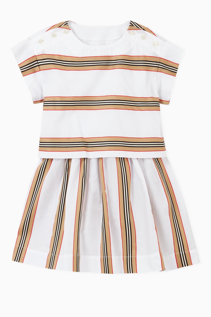 

Icon Stripe Cotton Set, White