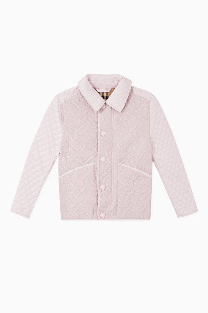 

Monogram Quilted Recycled Nylon Jacket, Pink